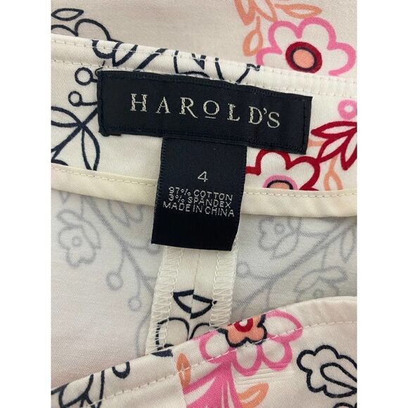 Floral Skirt Spring Summer Skirt by Harold's Flowers Daisies Cotton - Size 4 - Picture 5 of 6